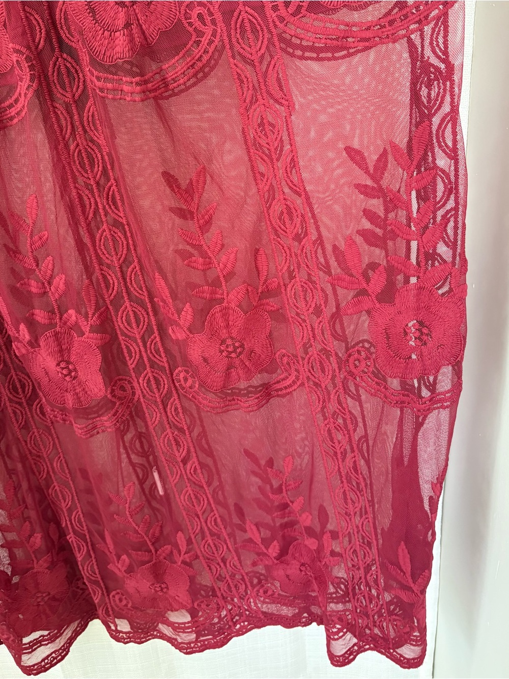 Women's Deep V-Neck Lace Romper Short Sleeve Long Dress - Picture 5 of 11